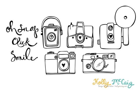 Photographer clipart hand drawn. Camera photoshop brush digital