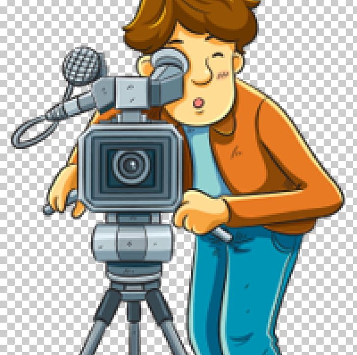 Camera operator photography cartoon. Photographer clipart videographer