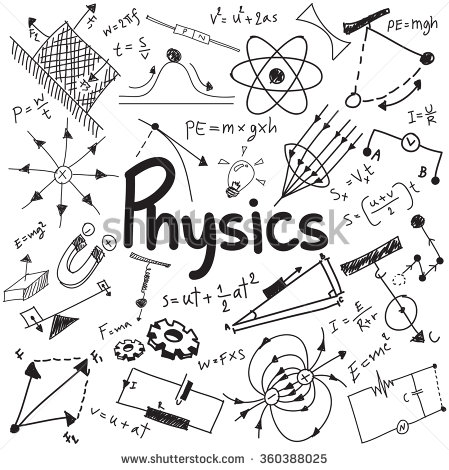 physics clipart black and white