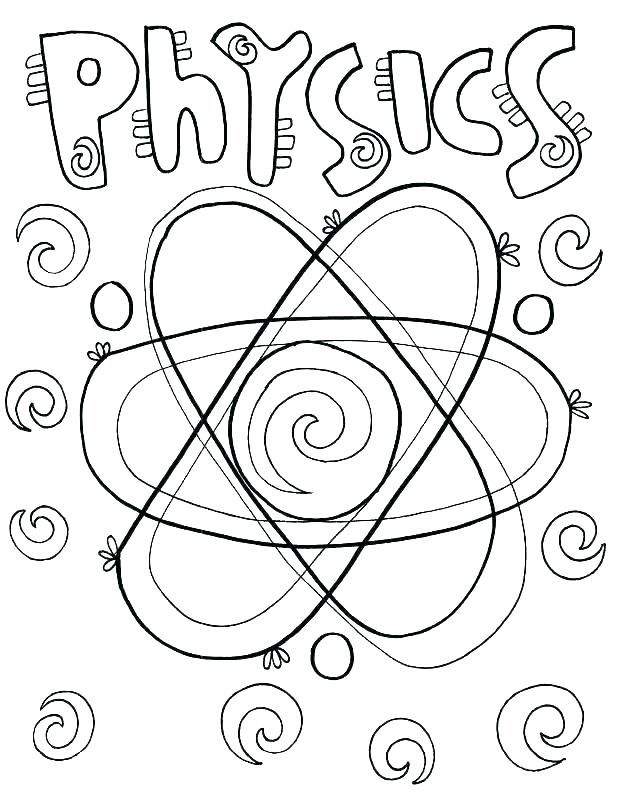 physics clipart coloring page