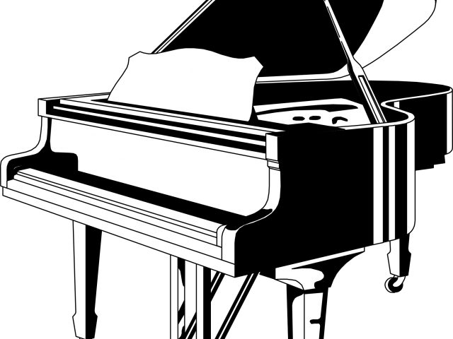 piano clipart black object