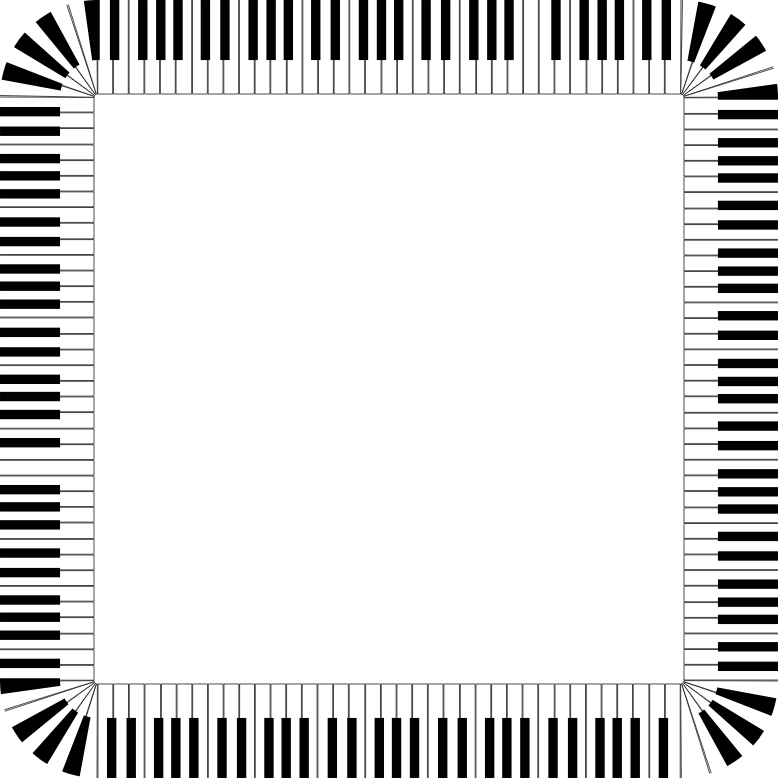 piano clipart frame