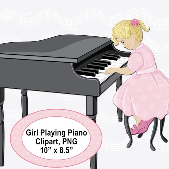 Piano clipart little girl. Pin by etsy on