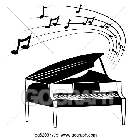 piano clipart musical notation