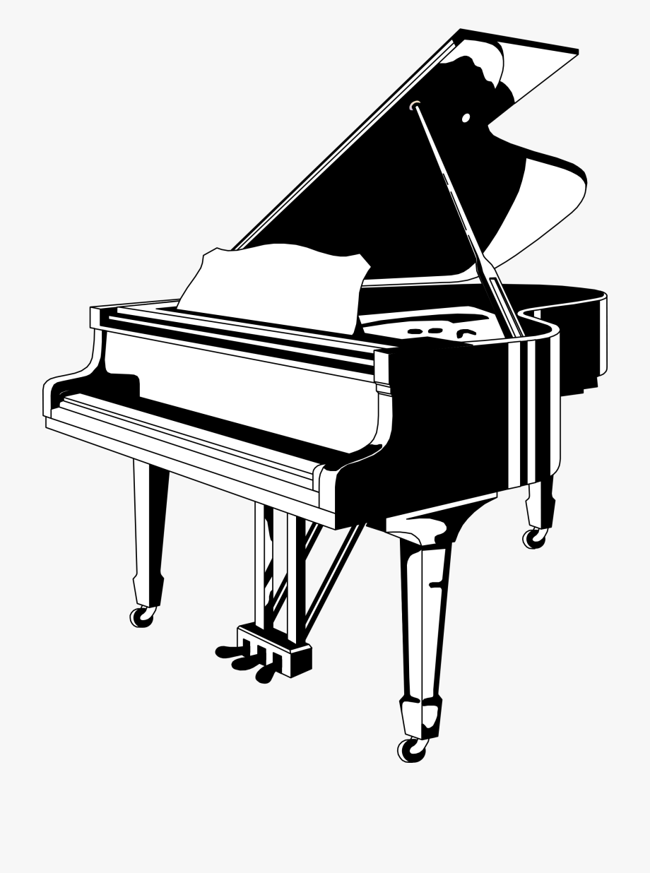 Piano clipart outline, Piano outline Transparent FREE for