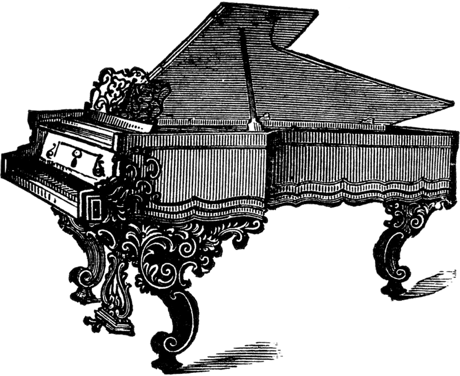 piano clipart vintage piano