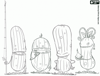 pickle clipart coloring page