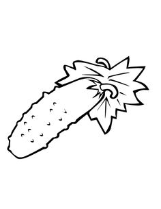 pickles clipart coloring page