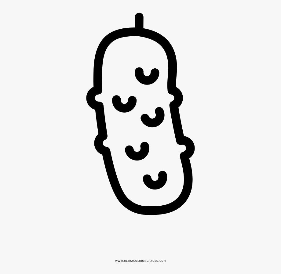 pickle clipart coloring page