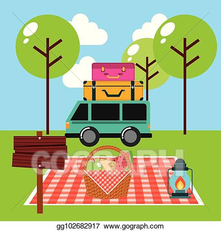 picnic clipart car