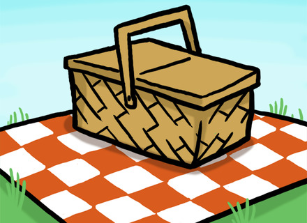 Picnic clipart cartoon.  basket clip art
