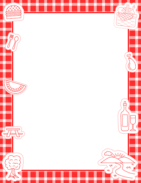 picnic clipart frame