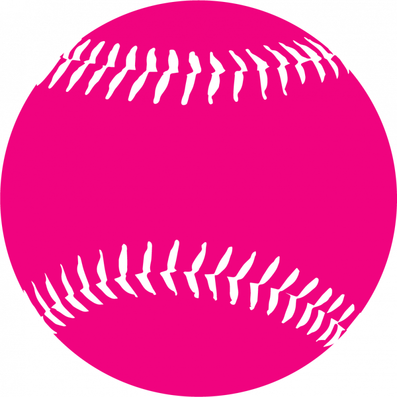 pink clipart softball