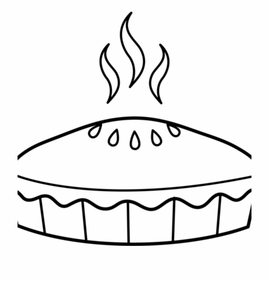 pie clipart black and white
