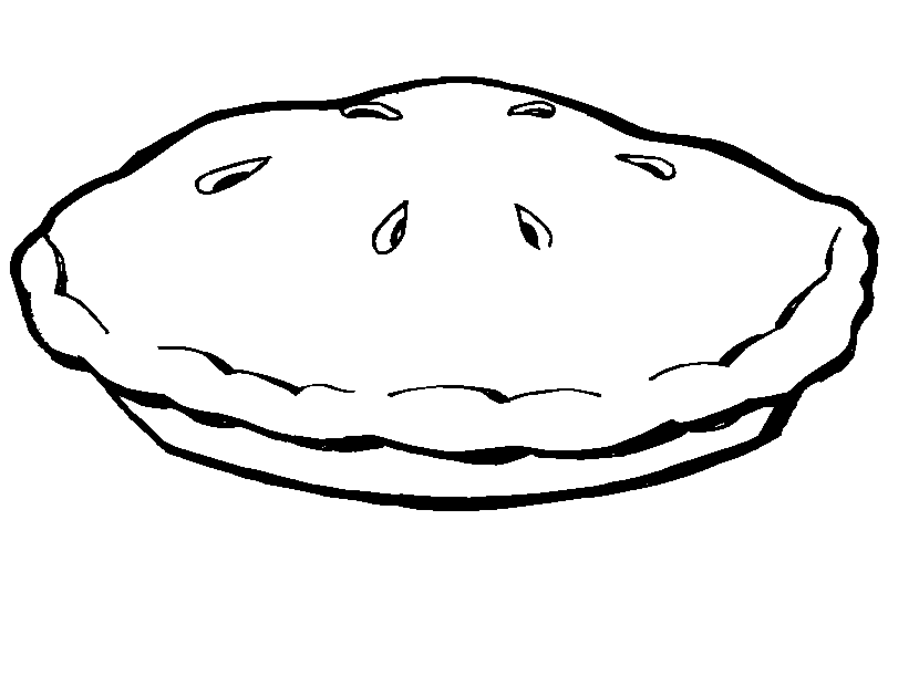 pie clipart black and white
