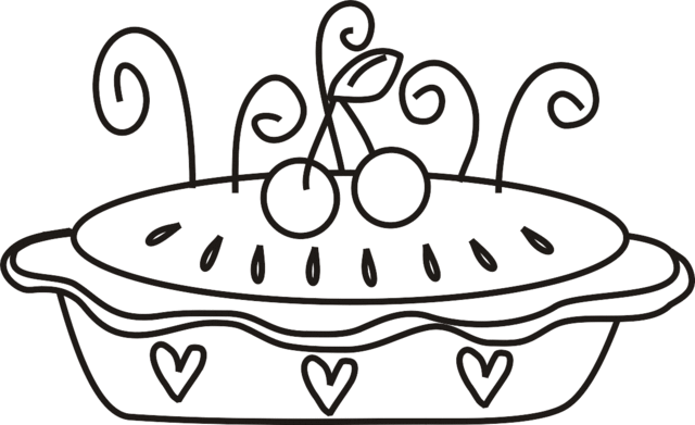 pie clipart coloring page