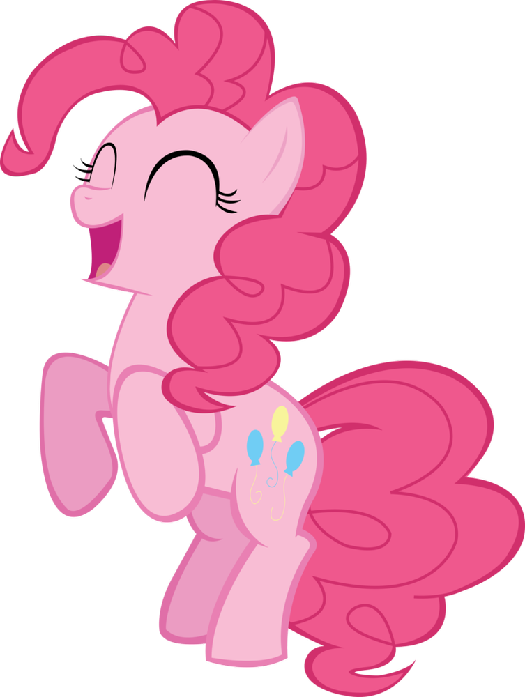 Pie clipart happy. Pinkie reacting with transparent