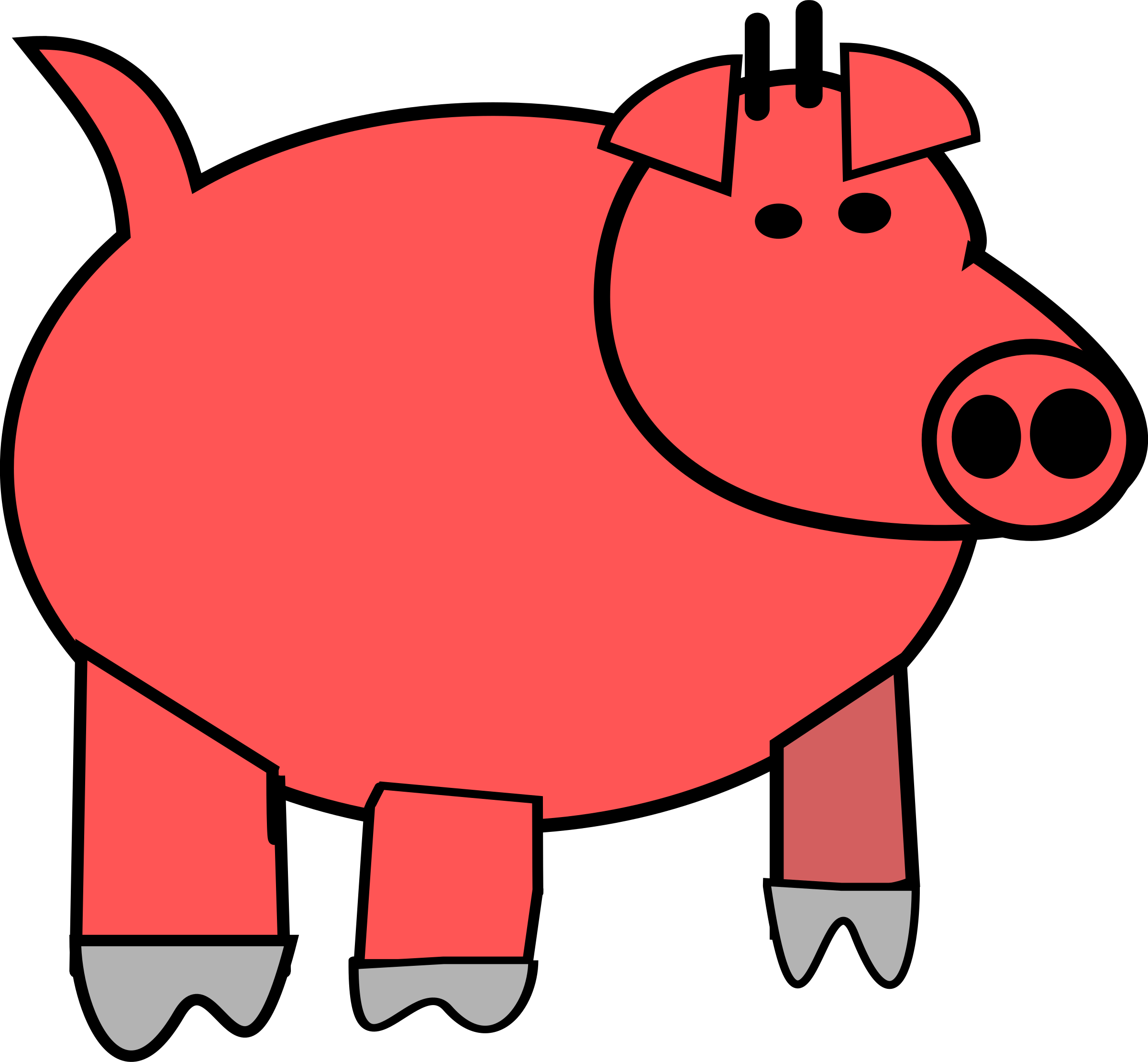 pig clipart cartoon