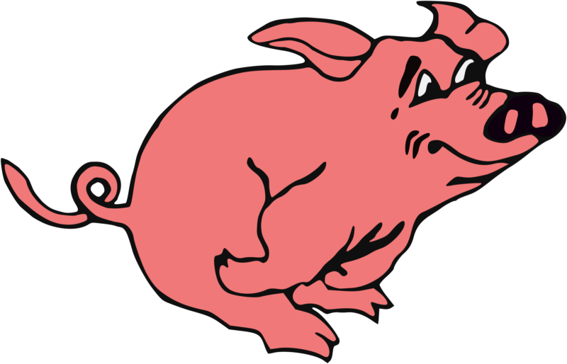 pig clipart dance