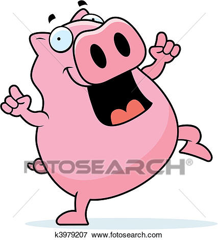 X free clip art. Pig clipart dance