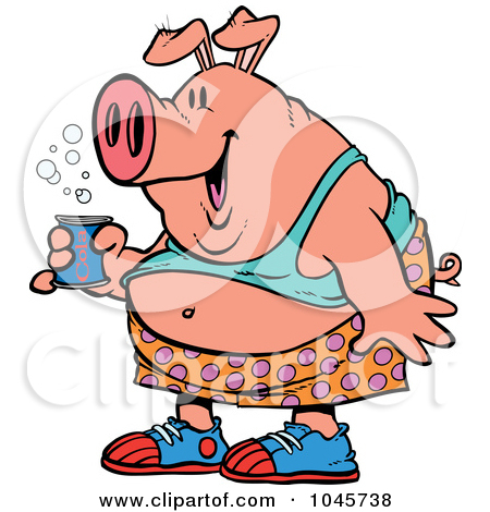 pigs clipart drinking