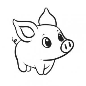 pigs clipart easy