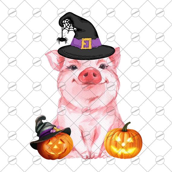pig clipart halloween