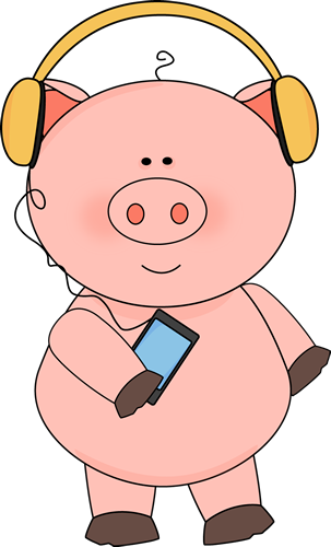 pig clipart musical