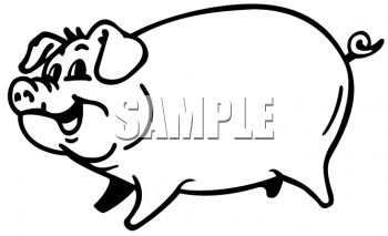 pig clipart overweight