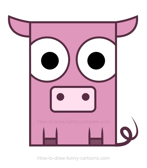 pig clipart rectangle