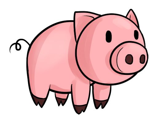 Pig clipart simple. Clip art free download