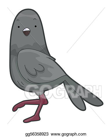 Stock illustration drawing gg. Pigeon clipart cute