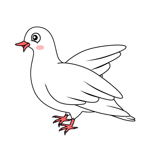 Free white character clip. Pigeon clipart group