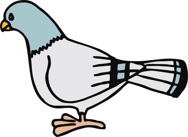 pigeon clipart line art