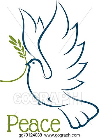 Pigeon clipart olive branch. Eps illustration dove or