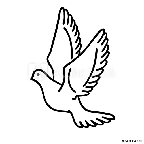 pigeon clipart outline