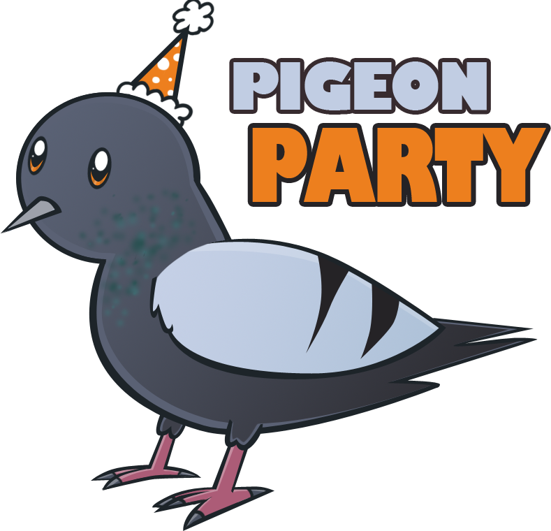 Party t shirt design. Pigeon clipart pidgeon