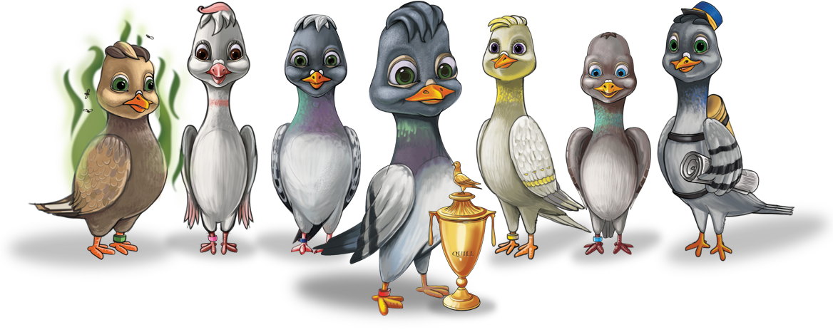 Home team high flyers. Pigeon clipart racing pigeon