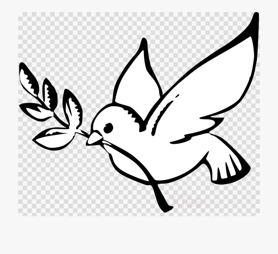 Coloring black and white. Pigeon clipart small dove