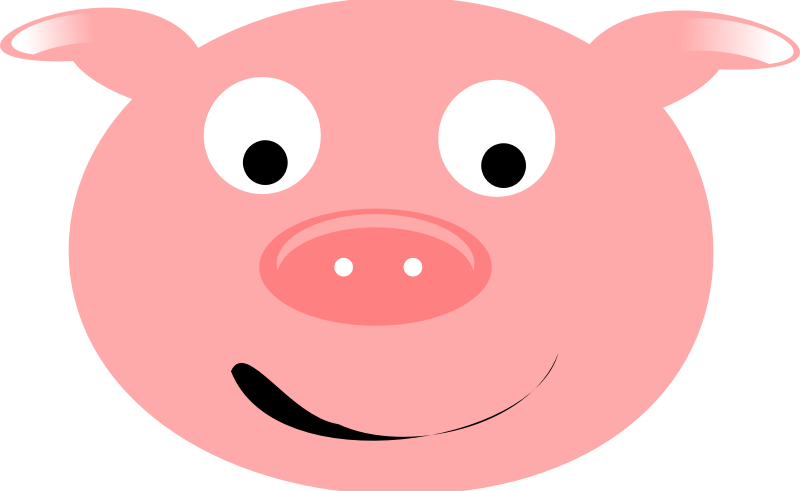 sad clipart pig