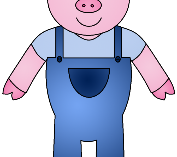 Pigs clipart kid. Three little kids coloring
