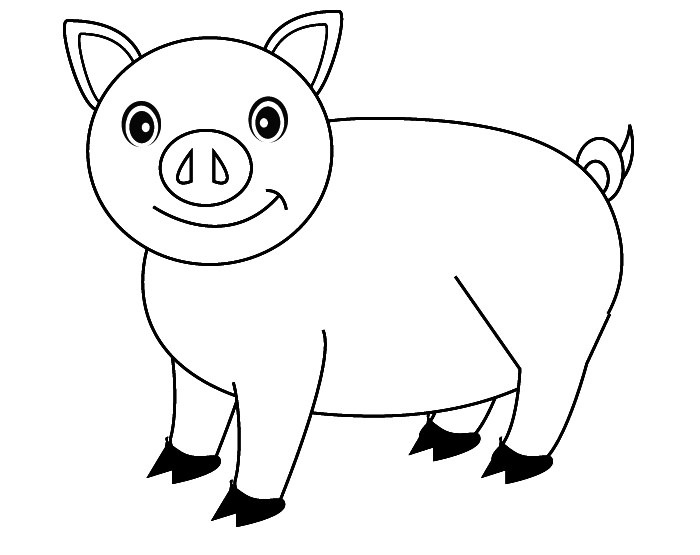 Printable Template Of A Pig