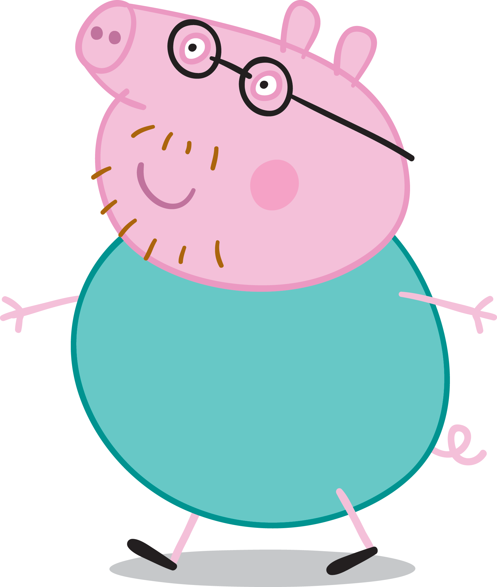 Pigs clipart walking. Peppa pig partner toolkit