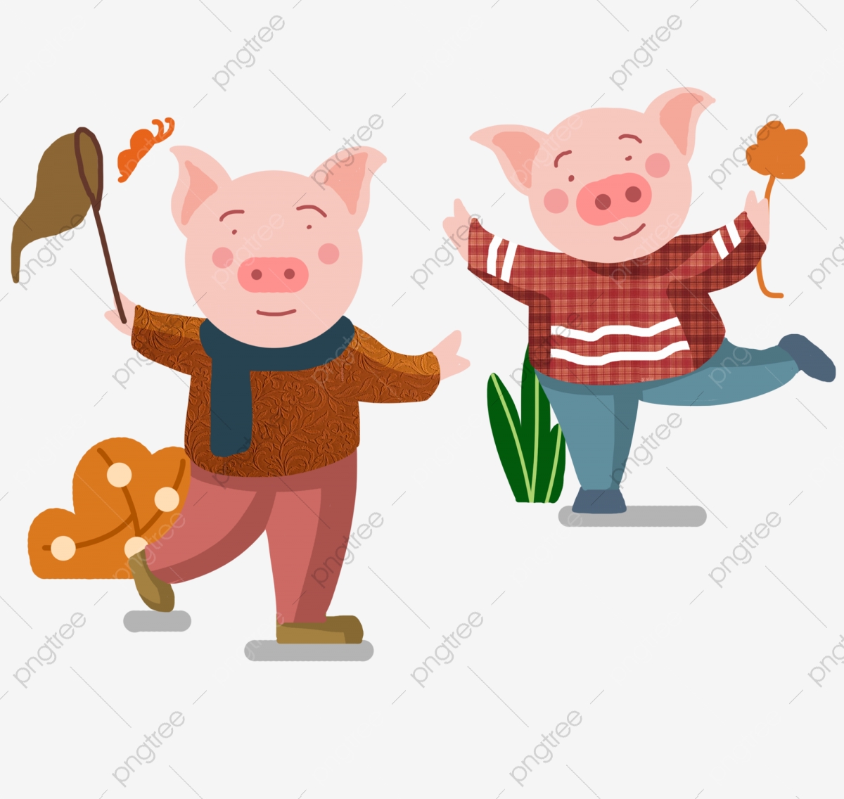 pigs clipart winter