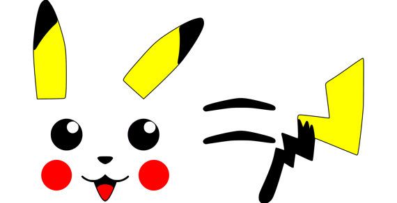 Pikachu clipart ear. Pin on pinewood 