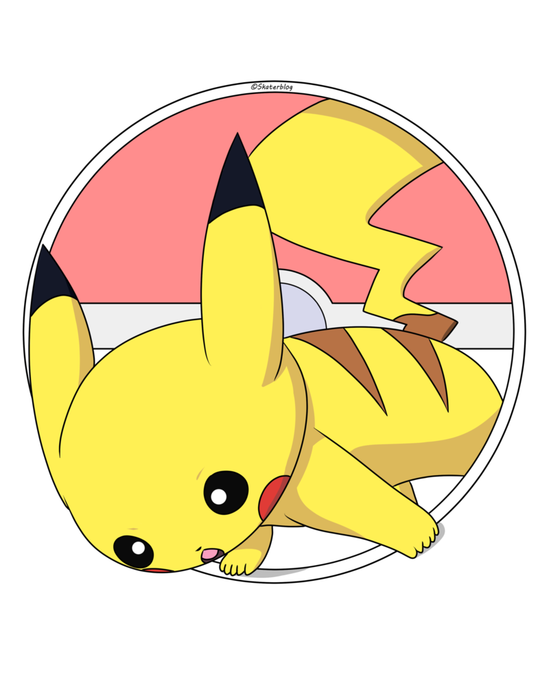 pikachu clipart ear down