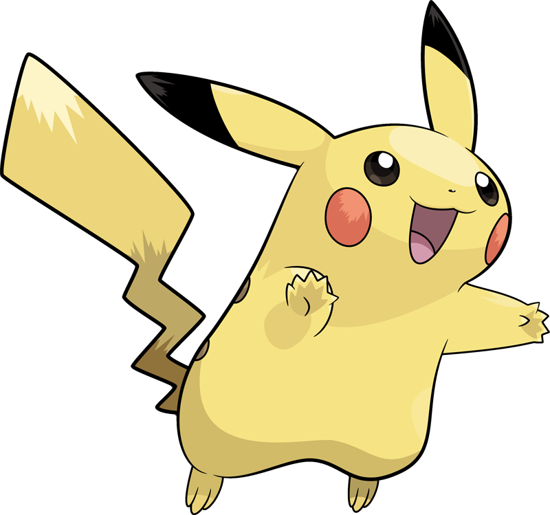 pikachu clipart ear down