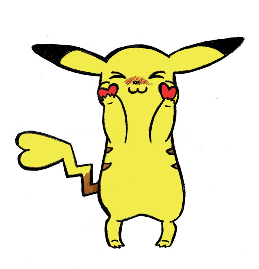 pikachu clipart heart