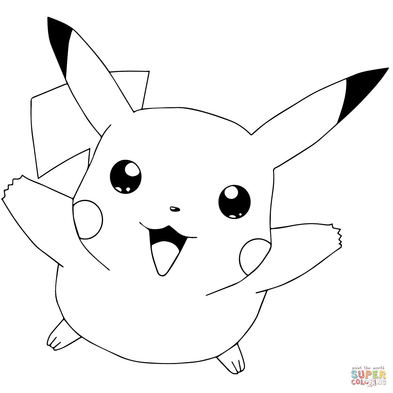 Pikachu clipart outlines, Pikachu outlines Transparent FREE for