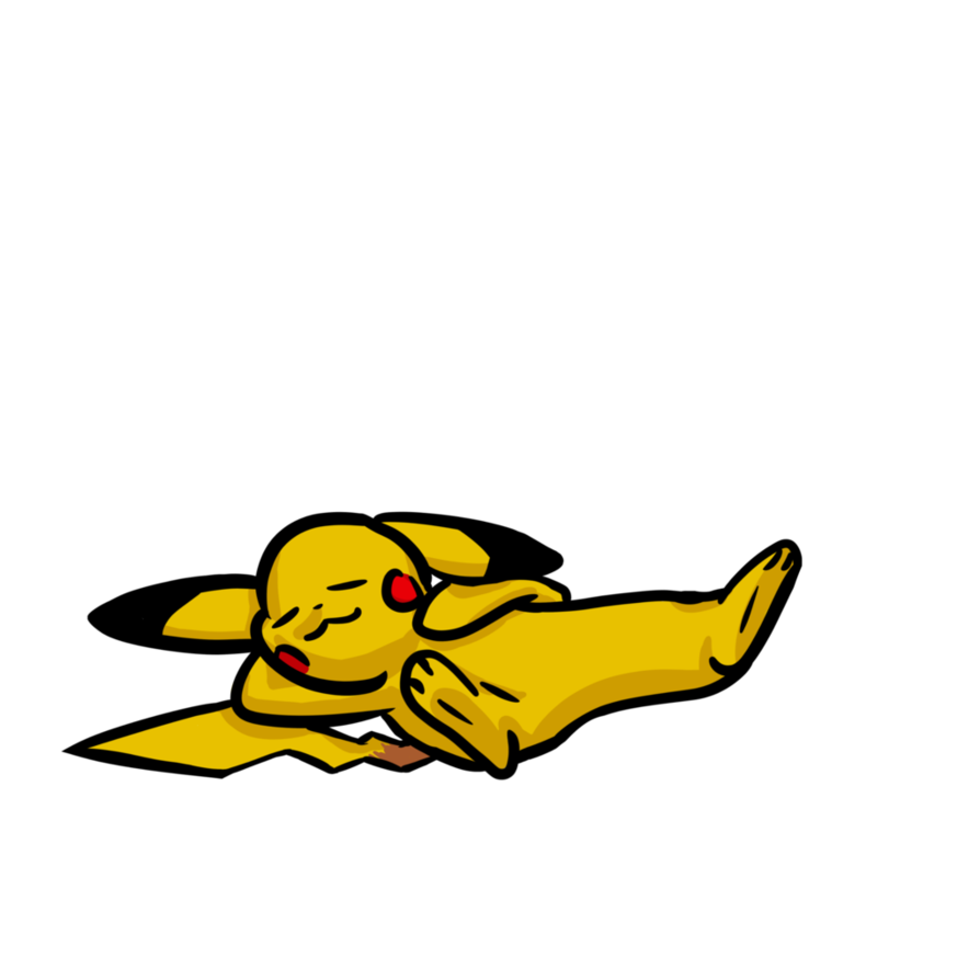 pikachu clipart sleeping
